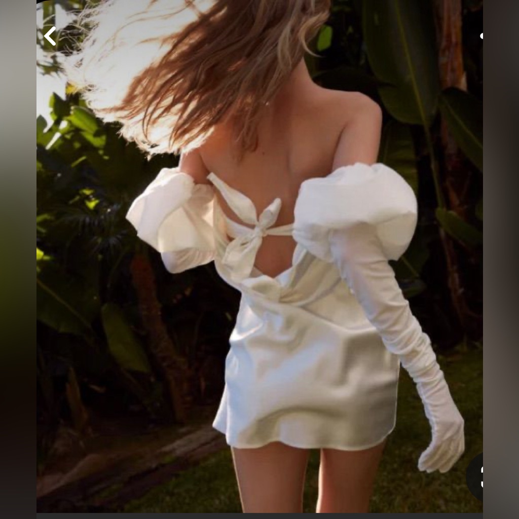 Nwt For Love And Lemons Bridal Hazel Mini Dress Size Small.